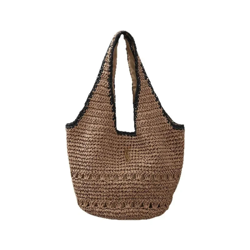 Purilite Select Minimalist Straw Shoulder Bag