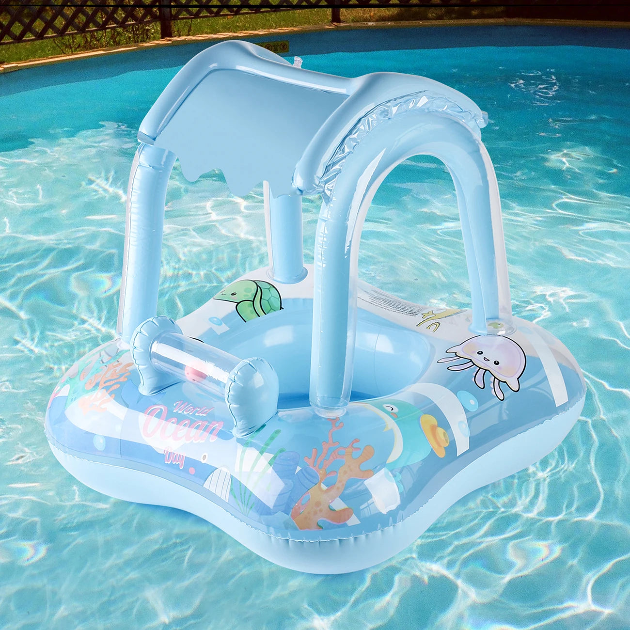 Purilite Select: Baby & toddler pool float with canopy