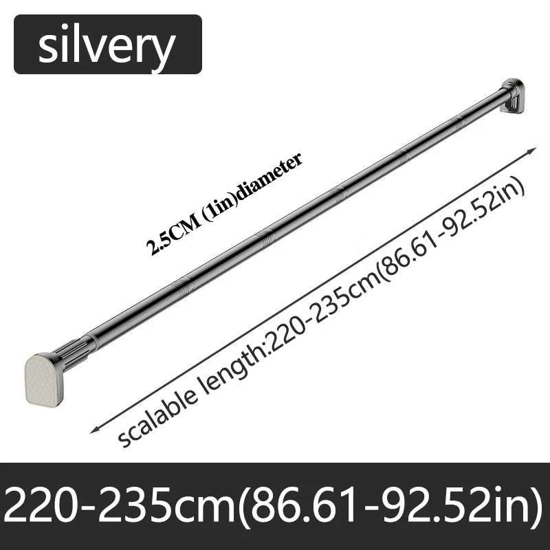 Purilite Select Telescopic Stainless Steel Shower Curtain Rod (Up to 2.7m)