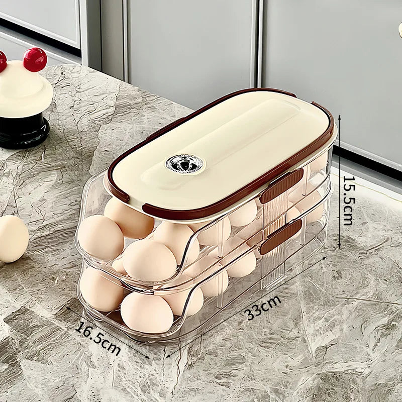Purilite Select Household Multi-Layer Automatic Rolling Egg Storage Box