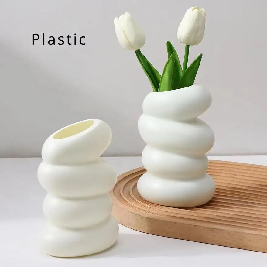 Purilite Select Plastic Spiral White Vase