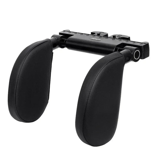 Purilite Select Adjustable Memory Foam Car Neck Pillow with Retractable Head Support for Travel Comfort