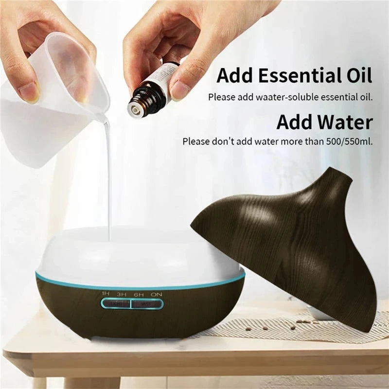 Purilite Select 550ml Wood Color USB Aroma Diffuser