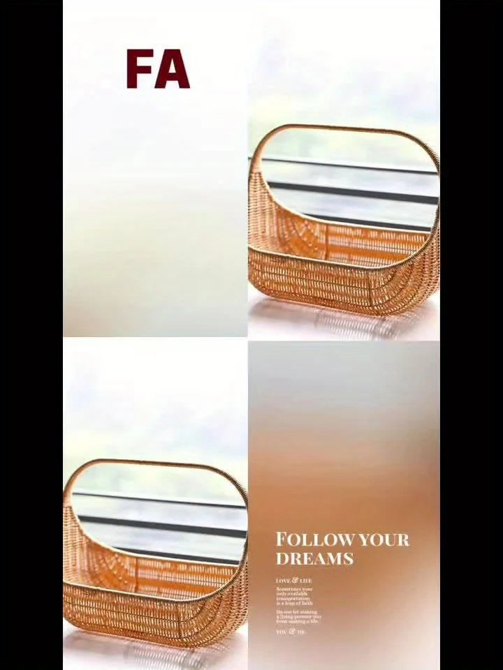 Purilite Select Handwoven Natural Rattan Bread Fruit Basket