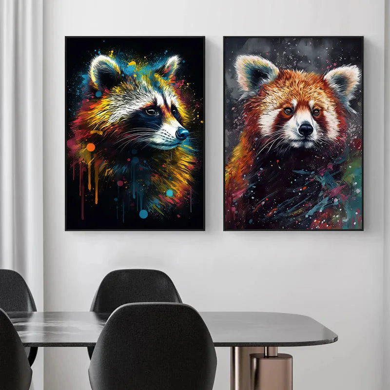 Purilite Select Lion & Tiger Animal Portrait Poster