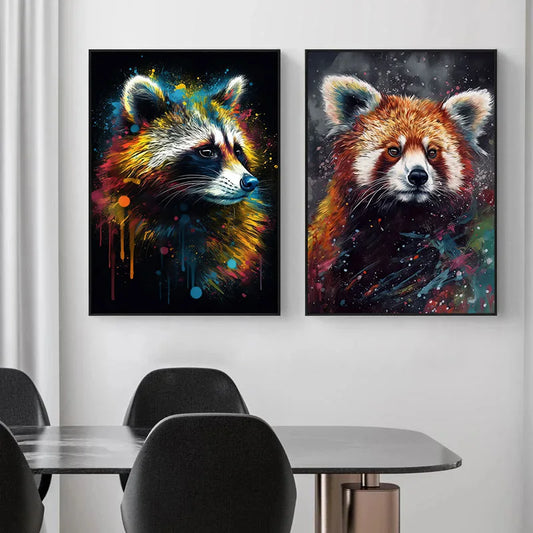 Purilite Select Lion & Tiger Animal Portrait Poster