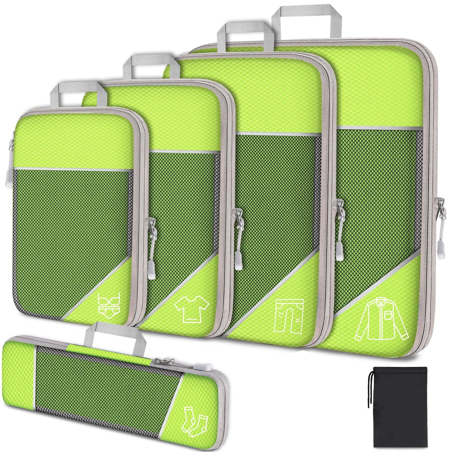 Purilite Select 3/6PCS Compressed Packing Cubes Set