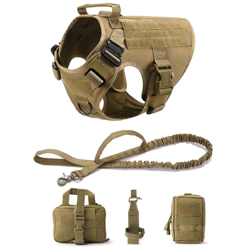 Purilite Select Tactical Military Dog Vest & Leash Set