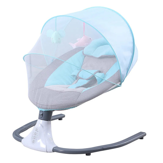 Purilite Select Electric Baby Rocking Chair | BT Infant Rocking Swing | Washable Baby Cradle Seat | Metal Frame Baby Couch | 0-18 Months