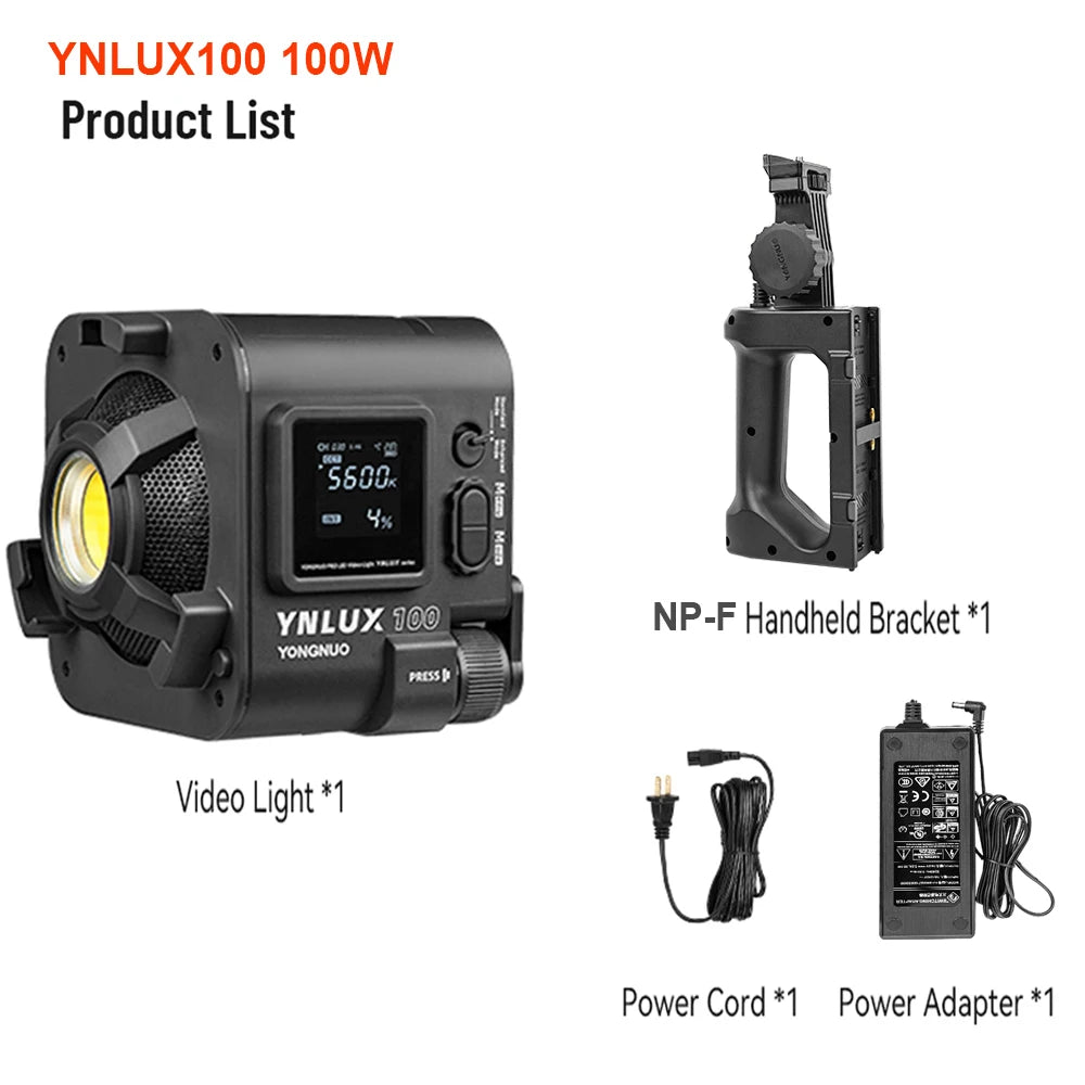 Purilite Select YNLUX100 PRO Handheld LED Video Light