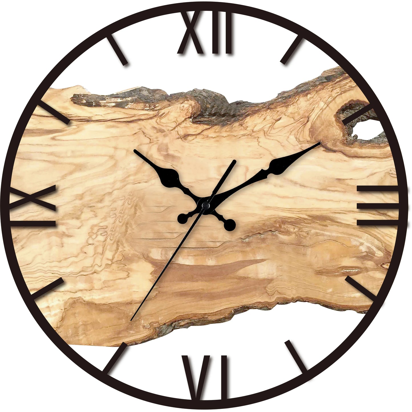 Purilite Select New Transparent Acrylic Wood Grain Wall Clock
