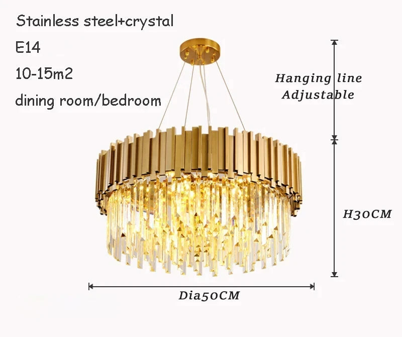 Purilite Select Luxury Crystal Ceiling Chandelier