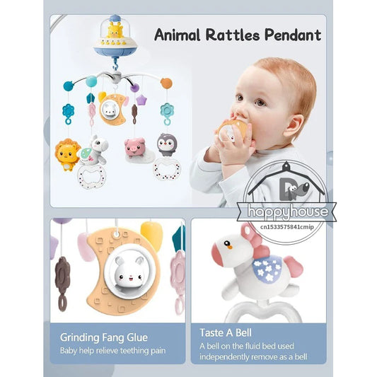 Purilite Select: Musical Baby Crib Mobile with Lights & Projection Remote-Controlled Crib Toy with Soothing Music and Nightlight