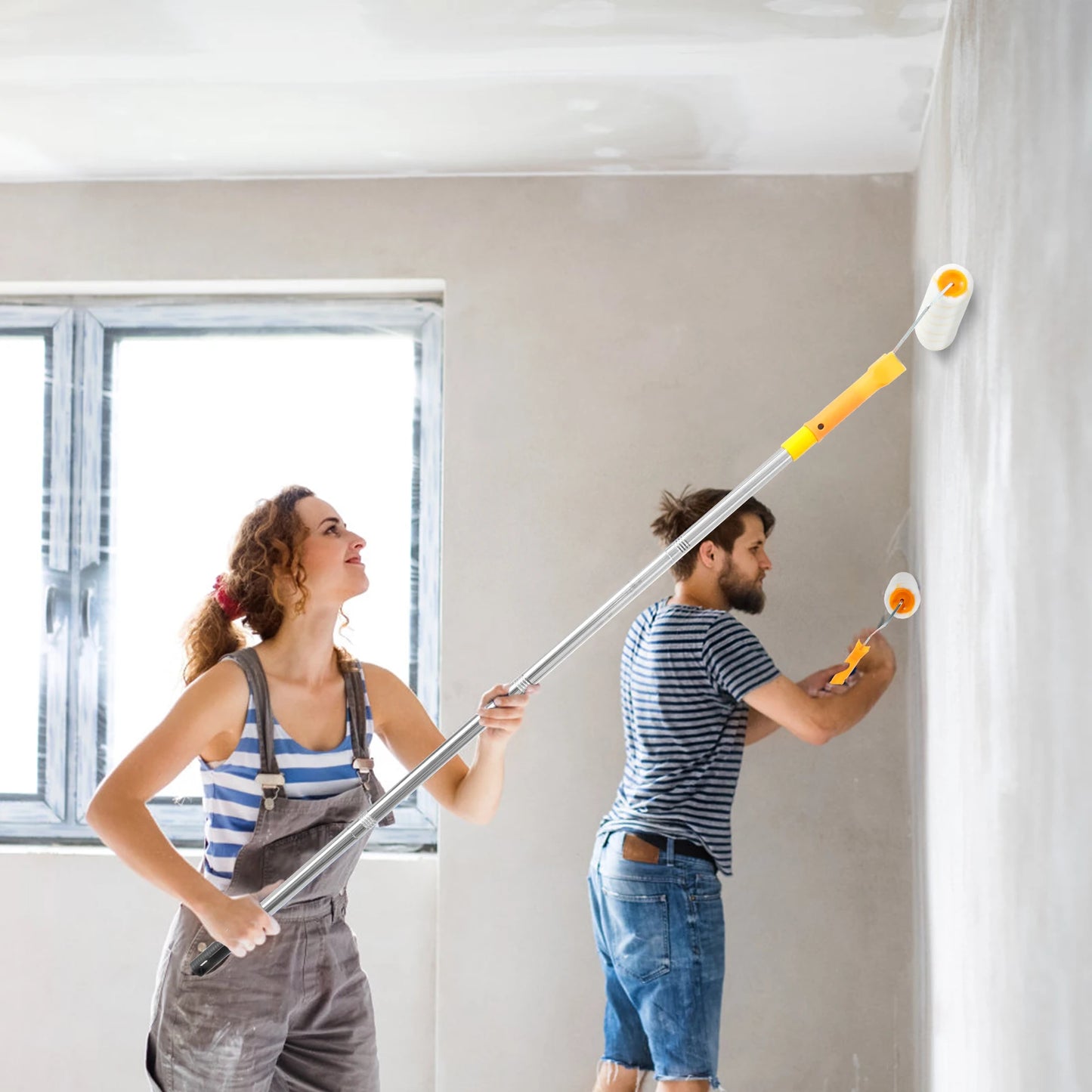 Purilite Select Paint Roller Brush Kit – Household Wall & Ceiling Painting Tool with Detachable Pole