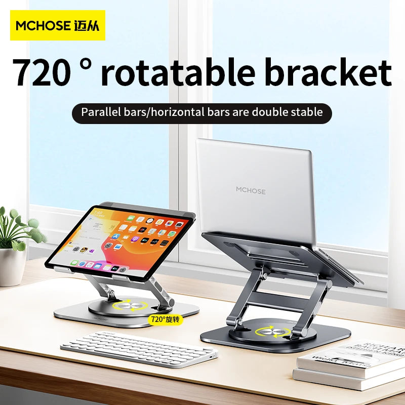 Purilite Select Laptop Stand | 360° Rotatable Laptop Holder | Adjustable Desk Riser | Aluminum Alloy Notebook Stand | 9.7–17.3 Inch Laptop Stand