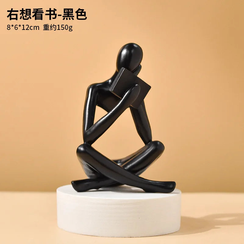 Purilite Select Light Luxury Abstract Reading Figure Statue