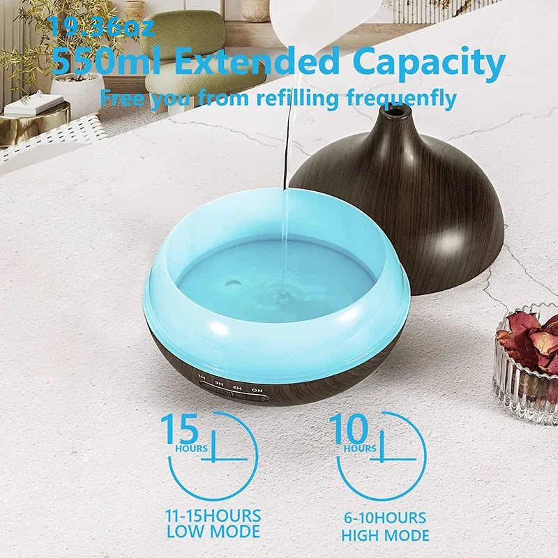 Purilite Select 550ml Wood Color USB Aroma Diffuser