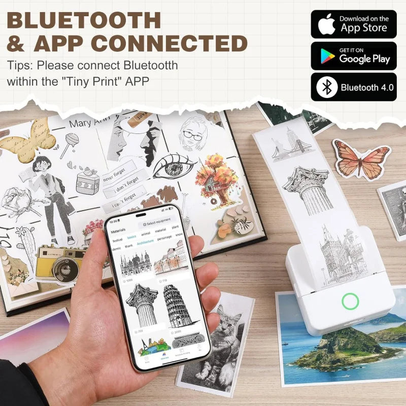 Purilite Select X6 Mini HD Portable Sticker Label Printer