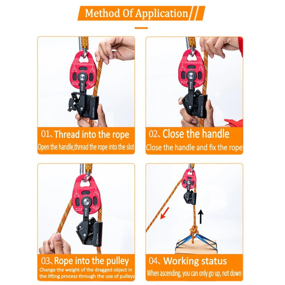 Purilite Select Climbing Lifting Pulley | Heavy-Duty Rope Lift Device | Rock Climbing & Rescue Gear | High Altitude Effortless Lifting