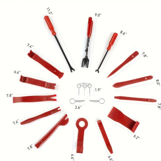 Purilite Select 24-Piece Trim & Fastener Removal Tool Set — Professional Auto Clip & Panel Remover Kit