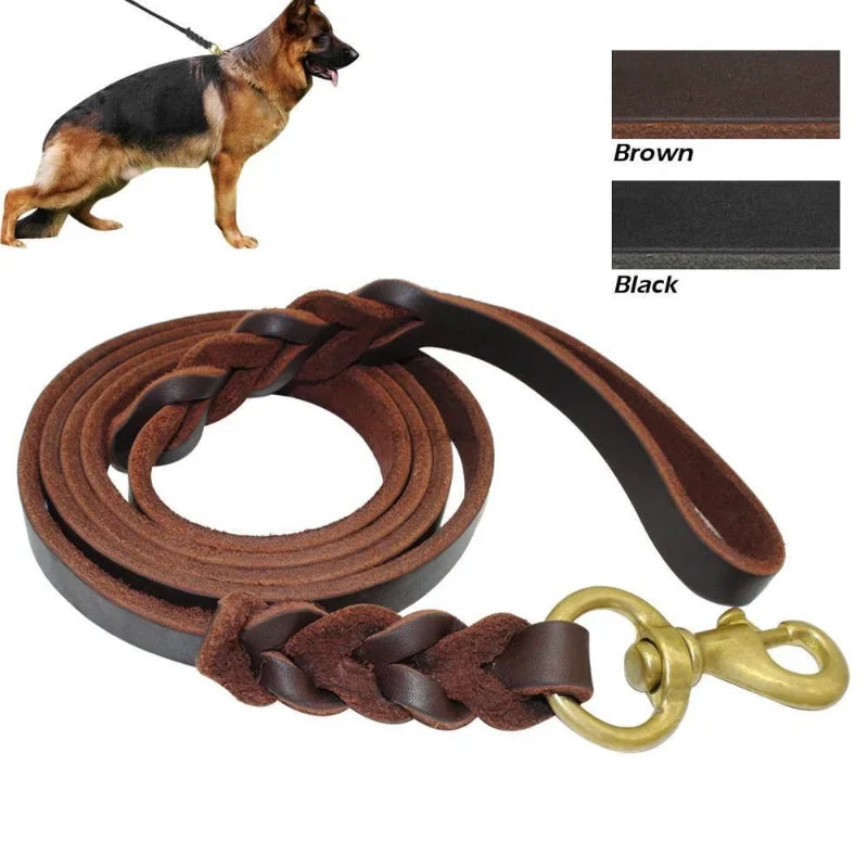 Purilite Select Genuine Leather Dog Leash