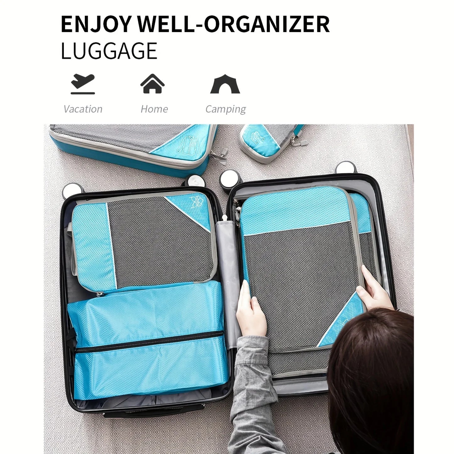 Purilite Select 6PCS Travel Packing Cubes Set