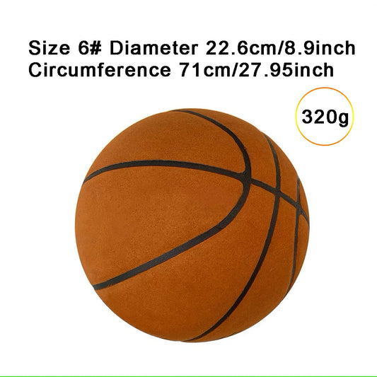 Purilite Select Silent Basketball Size 7# (29.5") / 6# / 5# Indoor Grooved Airless Foam Quiet Dribbling Training Ball