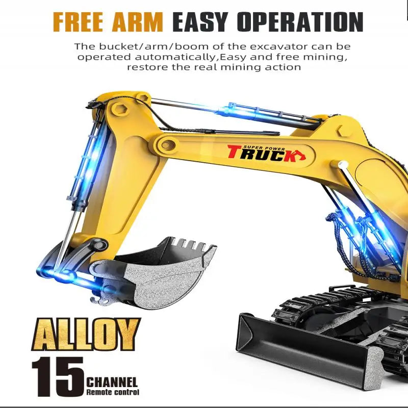 Purilite Select Alloy RC Excavator Truck Toy