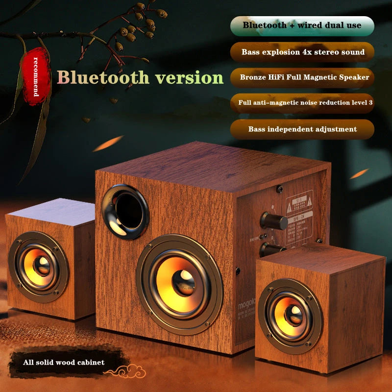 Purilite Select Wooden 2.1 Multimedia Bluetooth Speaker System