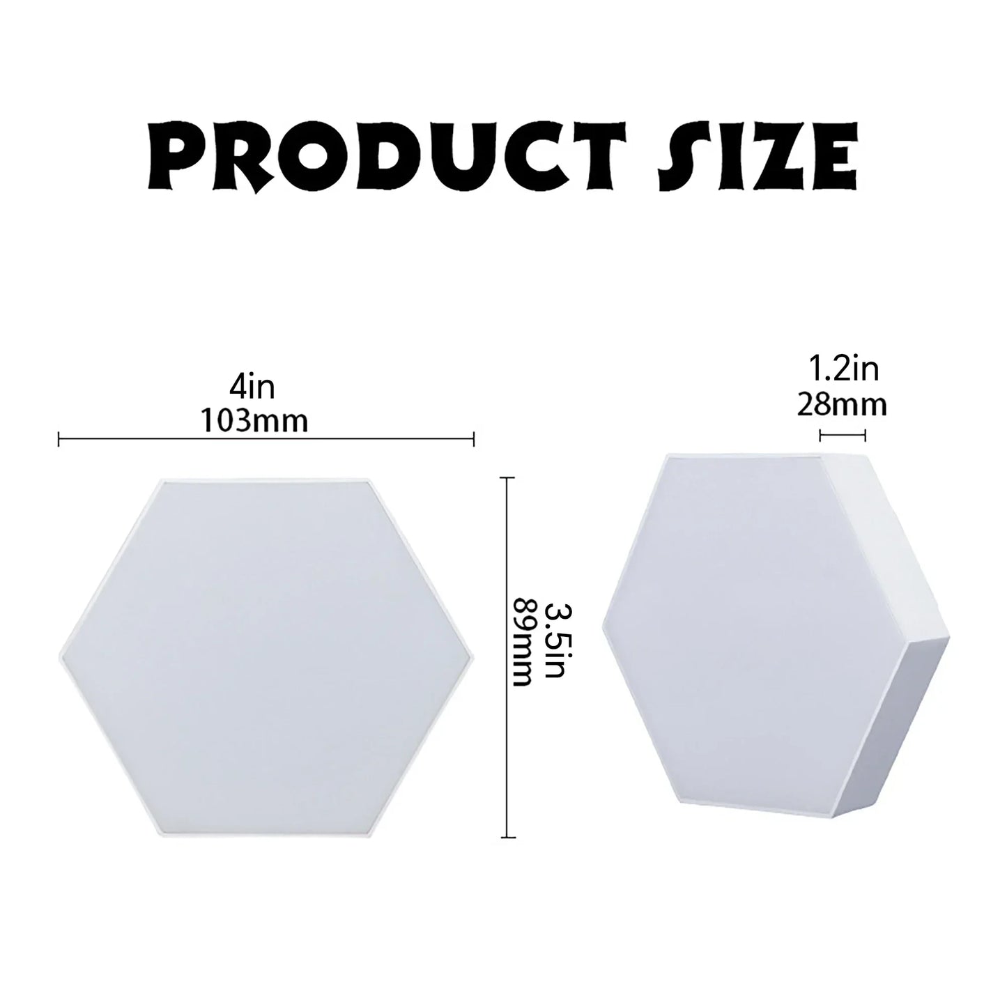 Purilite Select | Hexagon Touch LED Wall Light 6-Pack | Dimmable Night Light | Modern Wall Decor Lighting