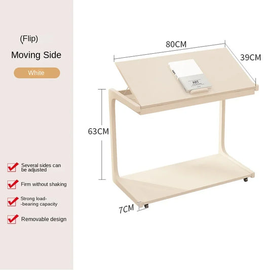 Purilite Select Aesthetic Mobile Small Coffee Table | Multi-Functional Bedside & Living Room Table | Home Furniture with Rollers