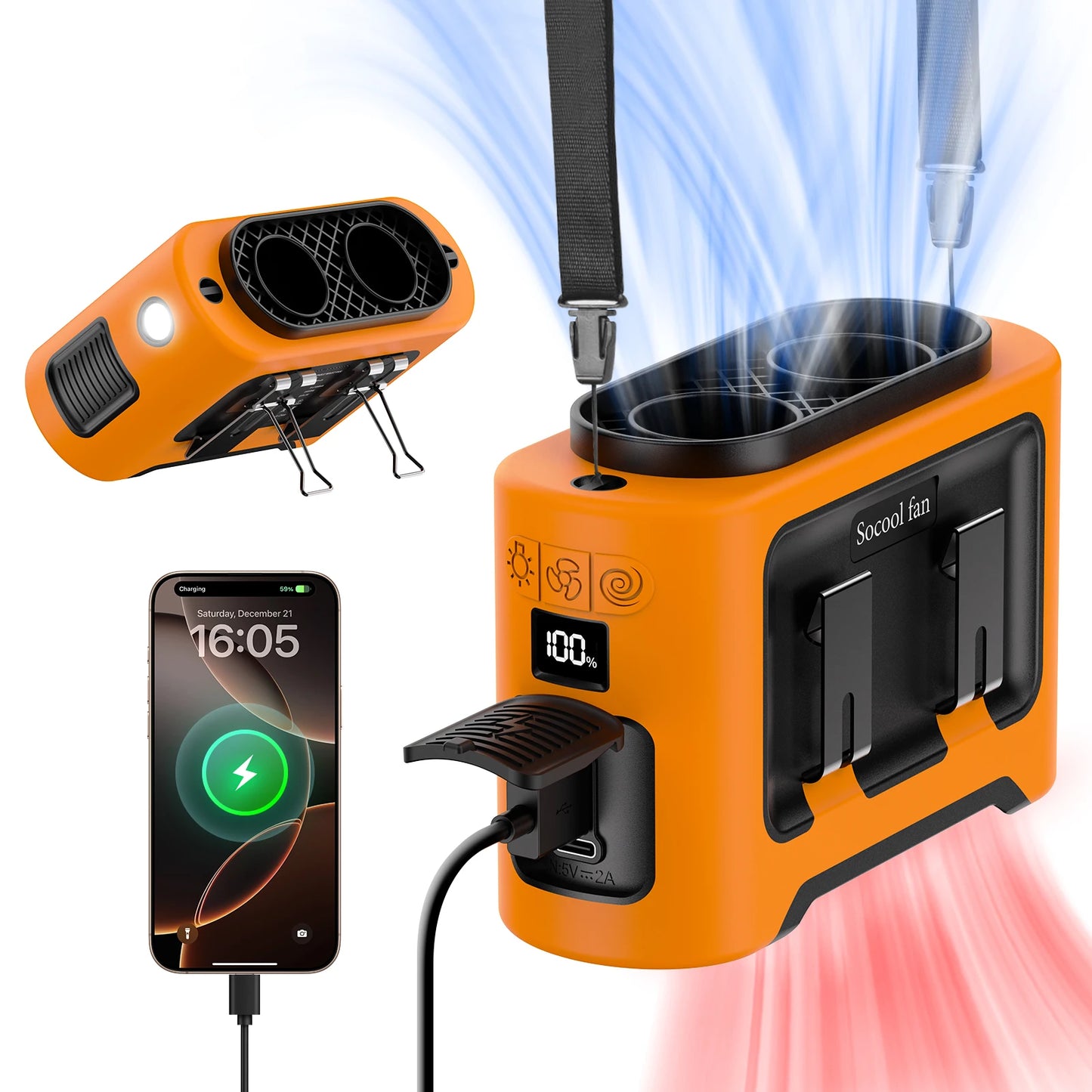 Purilite Select Socool 14500mAh Portable Waist Fan