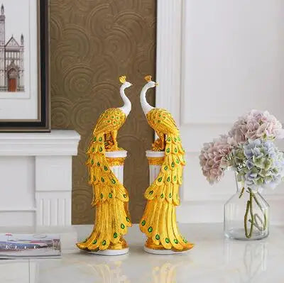 Purilite Select European Luxury Resin Peacock Sculpture