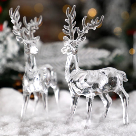 Purilite Select Plastic Crystal Deer Figurines