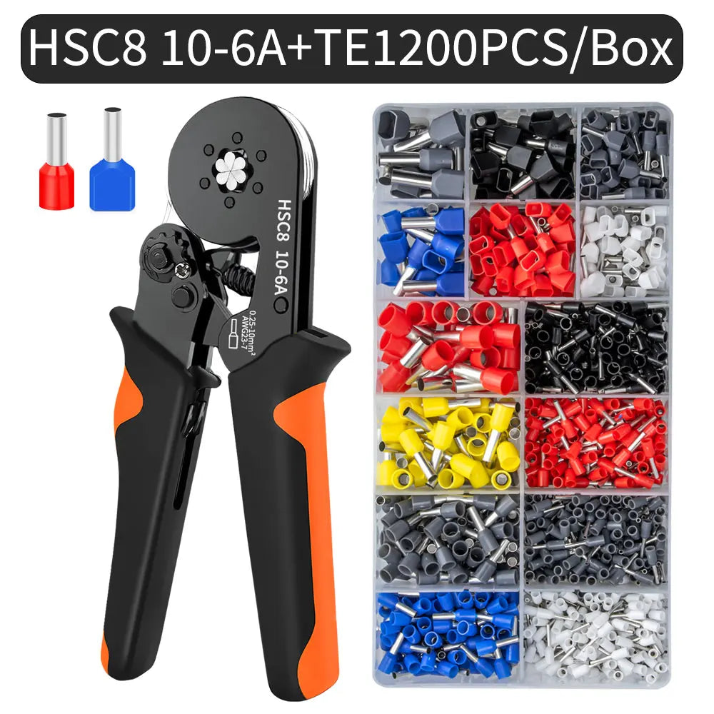 Purilite Select Hexagonal Self-Adjustable Ratchet Ferrule Crimping Tool Kit