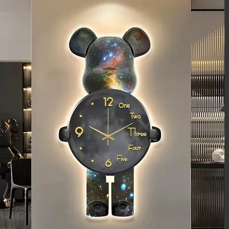 Purilite Select Aesthetic Bear Wall Clock with LED Lamp