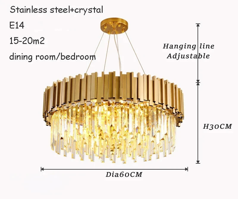 Purilite Select Luxury Crystal Ceiling Chandelier