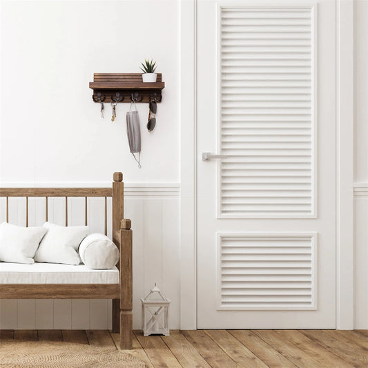 Purilite Select Wooden Key Holder with Mail Organizer