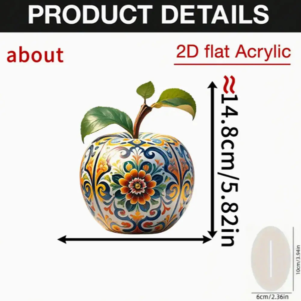 Purilite Select Clear Crystal Apple Figurine