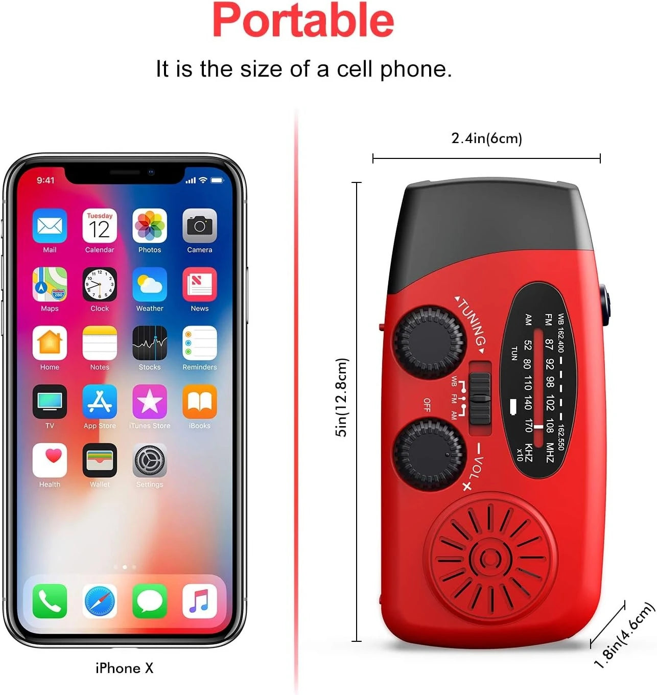 Purilite Select Portable Multifunctional Hand Crank Radio