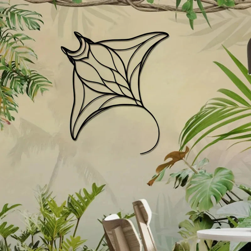 Purilite Select Manta Ray Metal Wall Art