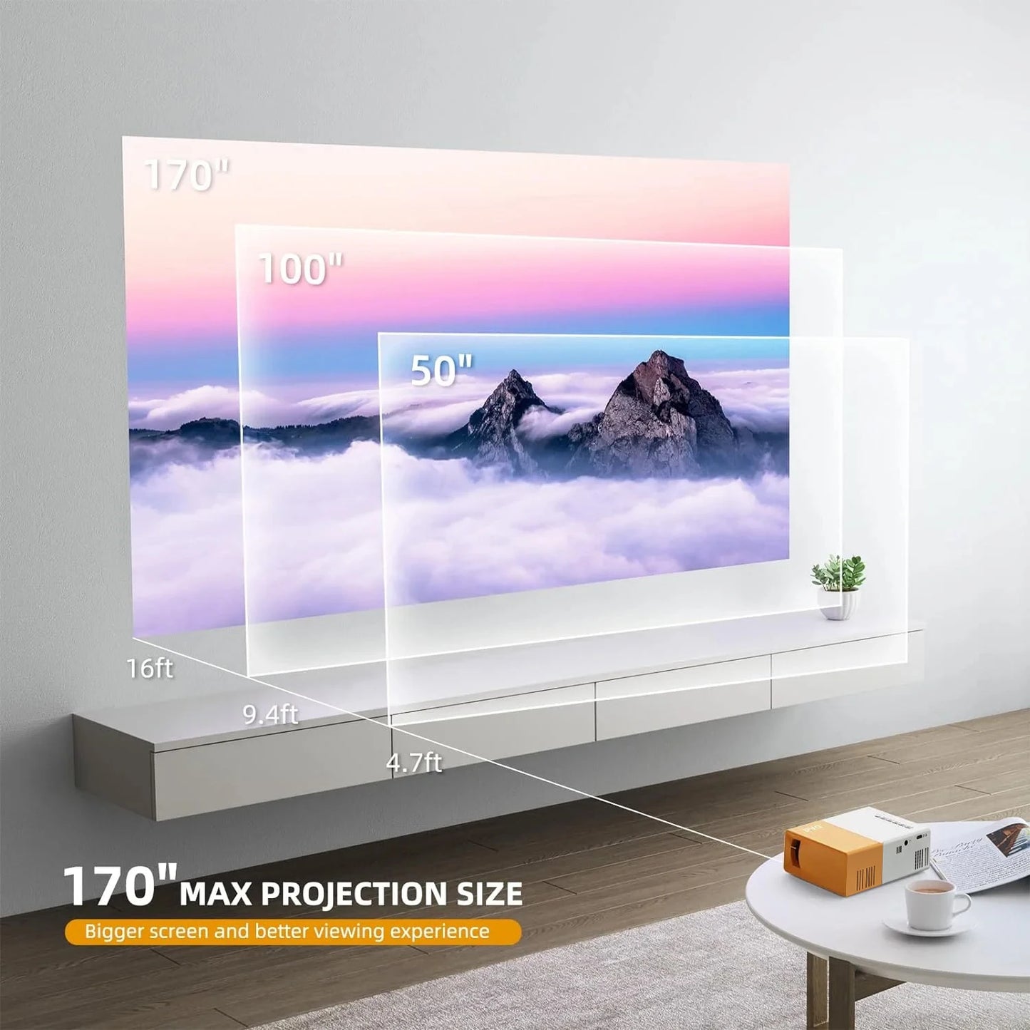 Purilite Select YG300 Mini HD LED Projector