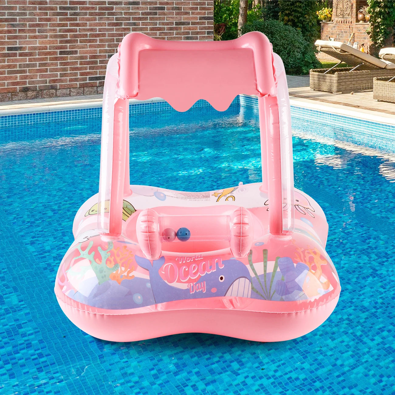 Purilite Select: Baby & toddler pool float with canopy