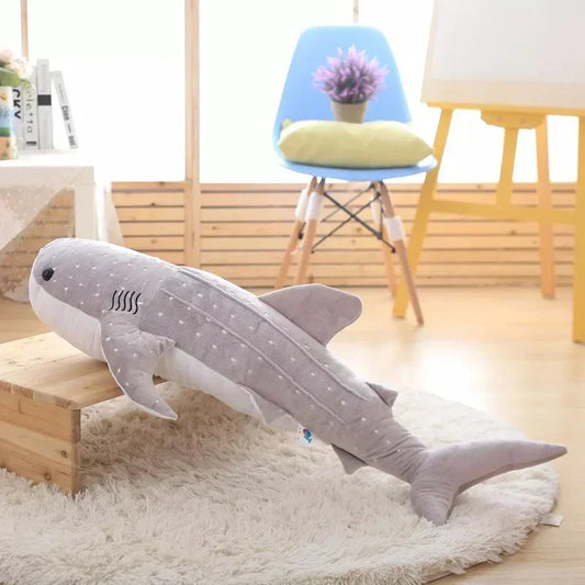 Purilite Select Large Whale Shark Body Pillow | Long Cute Fish Plush Sofa Decorative Back Cushion & Sleeping Pillow