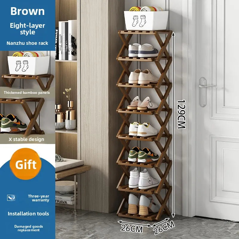 Purilite Select Narrow Wooden Shoe Rack