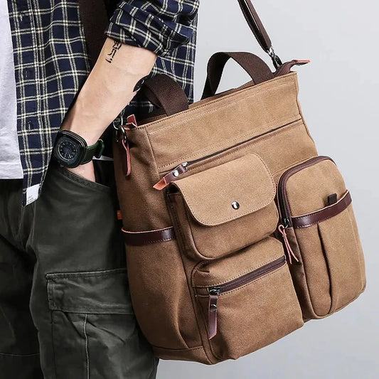 Purilite Select Vintage Canvas Messenger Bag for Men