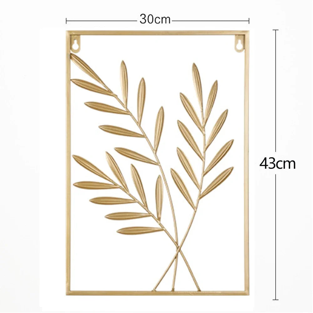 Purilite Select Golden Rectangle Metal Wall Hanging