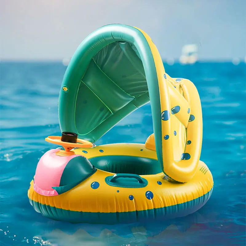 Purilite Select: Baby inflatable swimming ring with seat and sunshade