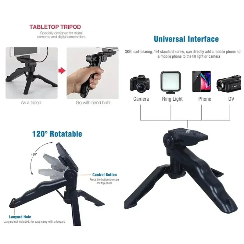 Purilite Select Smartphone Vlogging Kit with Tripod, Phone Holder, Mini Microphone and LED Fill Light – Complete Video Recording Starter Set