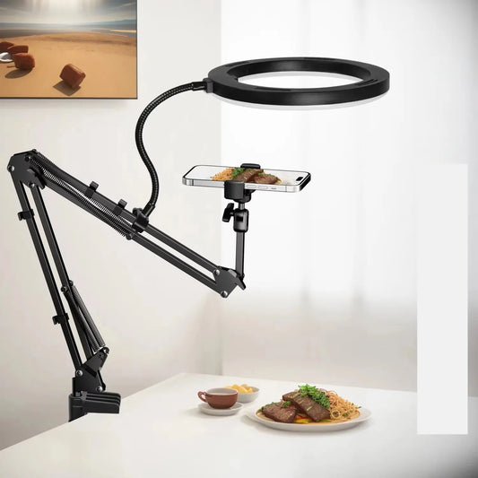 Purilite Select Live-Streaming Clamp Stand with Fill Light & Phone Mount